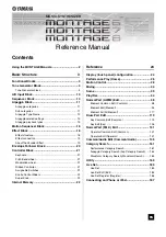 Preview for 1 page of Yamaha Montage 7 Reference Manual