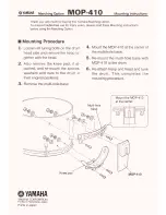 Preview for 1 page of Yamaha MOP-410 Mounting Instructions