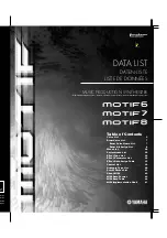 Предварительный просмотр 1 страницы Yamaha MOTIF 6 Data List