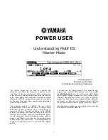 Preview for 1 page of Yamaha MOTIF ES series Manual