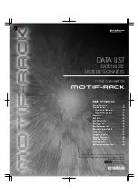 Yamaha MOTIF RACK Music System Data List предпросмотр