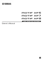 Yamaha MOTIF XF6 Owner'S Manual preview