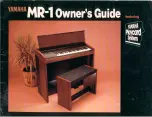 Yamaha MR-1 Owner'S Manual preview