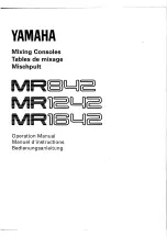 Предварительный просмотр 1 страницы Yamaha MR1242 Operation Manual