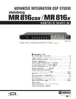 Предварительный просмотр 1 страницы Yamaha MR816x Service Manual