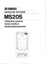 Yamaha MS20S Operating Manual предпросмотр