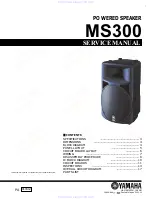 Preview for 1 page of Yamaha MS300 Service Manual