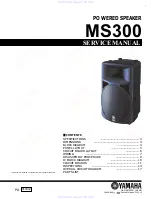 Yamaha MS300 Service Manual preview