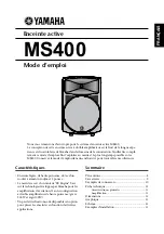 Preview for 7 page of Yamaha MS400 Owner'S Manual