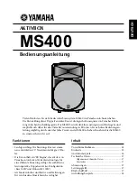 Preview for 13 page of Yamaha MS400 Owner'S Manual