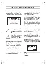 Preview for 2 page of Yamaha MS40DR Owner'S Manual