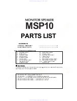 Предварительный просмотр 11 страницы Yamaha MSP10 Service Manual