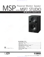 Preview for 1 page of Yamaha MSP7 STUDIO Service Manual