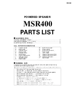 Предварительный просмотр 16 страницы Yamaha MSR400 Service Manual