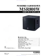 Yamaha MSR800W Service Manual preview