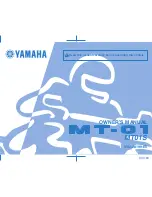 Yamaha MT01S Owner'S Manual preview