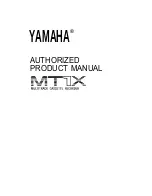 Yamaha MT1X Authorized Product Manual preview