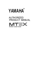 Предварительный просмотр 1 страницы Yamaha MT2X Authorized Product Manual