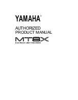 Yamaha MT8X Operation Manual preview