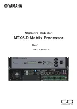 Yamaha MTX5-D Manual preview