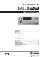 Yamaha MU128 Service Manual preview