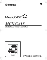 Предварительный просмотр 2 страницы Yamaha MusicCAST MCX-CA15 Owner'S Manual