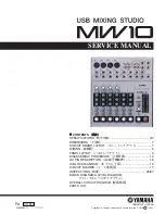 Preview for 1 page of Yamaha MW10 Service Manual