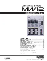 Yamaha MW12 Service Manual preview