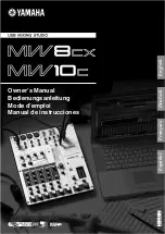 Предварительный просмотр 1 страницы Yamaha MW8cx Owner'S Manual