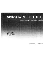 Предварительный просмотр 1 страницы Yamaha MX-1000U Owner'S Manual