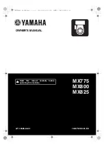 Предварительный просмотр 3 страницы Yamaha MX-800 Owner'S Manual