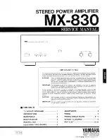 Yamaha MX-830 Service Manual preview