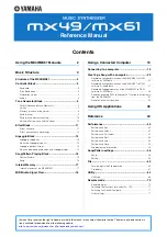 Preview for 1 page of Yamaha MX49 Reference Manual