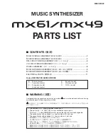 Preview for 60 page of Yamaha MX49 Service Manual