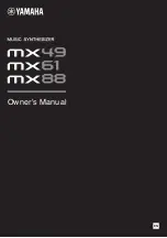 Yamaha MX88BK Owner'S Manual preview