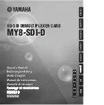 Yamaha MY8-SDI-D Owner'S Manual preview