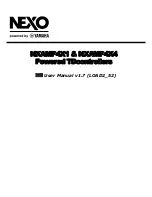 Preview for 1 page of Yamaha Nexo NXAMP4X1 User Manual