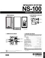 Предварительный просмотр 1 страницы Yamaha NS-100 Service Manual