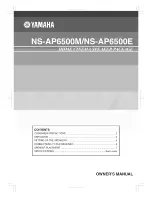 Yamaha NS-AP6500M Owner'S Manual предпросмотр