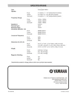 Preview for 8 page of Yamaha NS-AP6505 Owner'S Manual