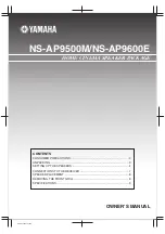 Yamaha NS-AP9500M Owner'S Manual предпросмотр