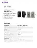 Preview for 1 page of Yamaha NS-AW150 Specifications