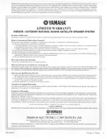 Предварительный просмотр 4 страницы Yamaha NS-AW2W Owner'S Manual