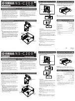 Предварительный просмотр 2 страницы Yamaha NS-C200 Owner'S Manual