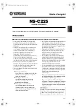 Preview for 5 page of Yamaha NS-C225 - Center CH Speaker Owner'S Manual