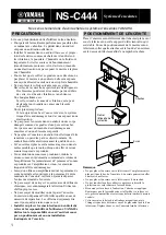 Preview for 4 page of Yamaha NS-C444 - Center CH Speaker Owner'S Manual