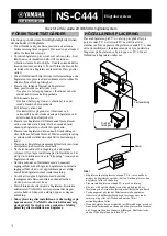 Preview for 10 page of Yamaha NS-C444 - Center CH Speaker Owner'S Manual