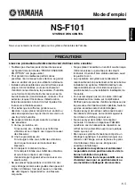 Предварительный просмотр 7 страницы Yamaha NS-F101 Owner'S Manual