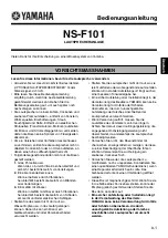 Предварительный просмотр 13 страницы Yamaha NS-F101 Owner'S Manual