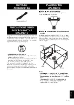 Предварительный просмотр 4 страницы Yamaha NS-F210BL - Bass-Reflex Floorstanding... Owner'S Manual